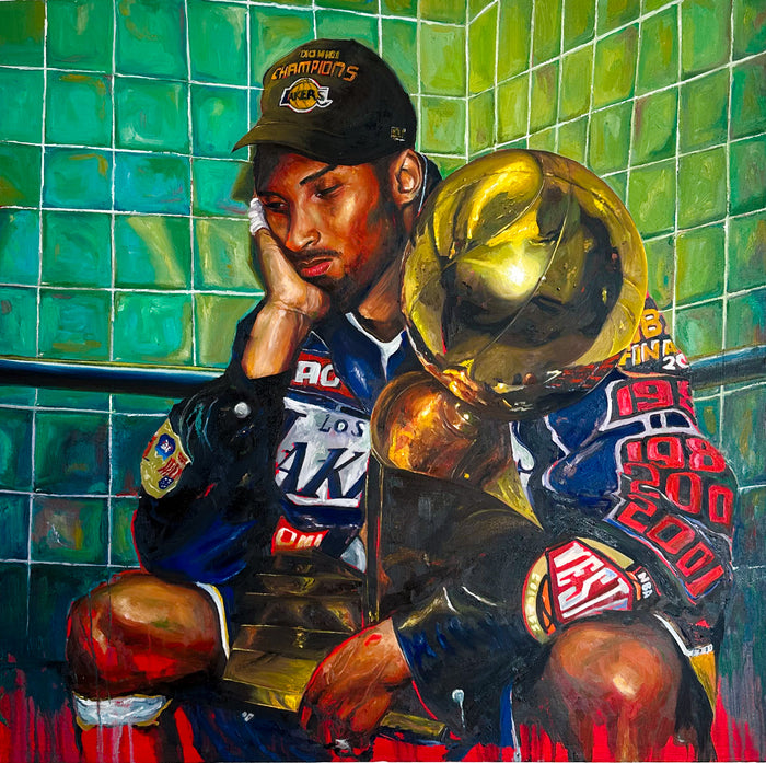 Kobe Bryant "Proud But Not Satisfied" Original 50x50"